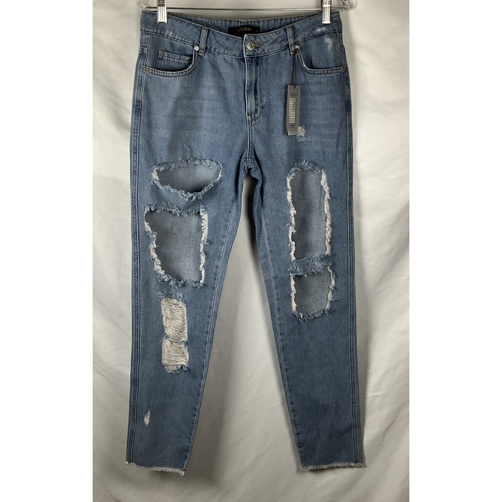 Supertrash At Dolls Kill Size 29 Boyfriend Destroyed Jeans Tapered Ankle